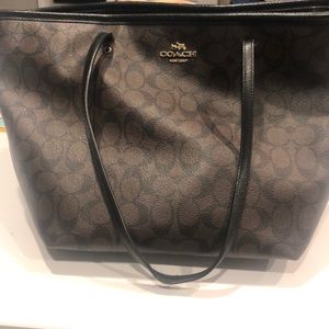 Coach purse black and brown